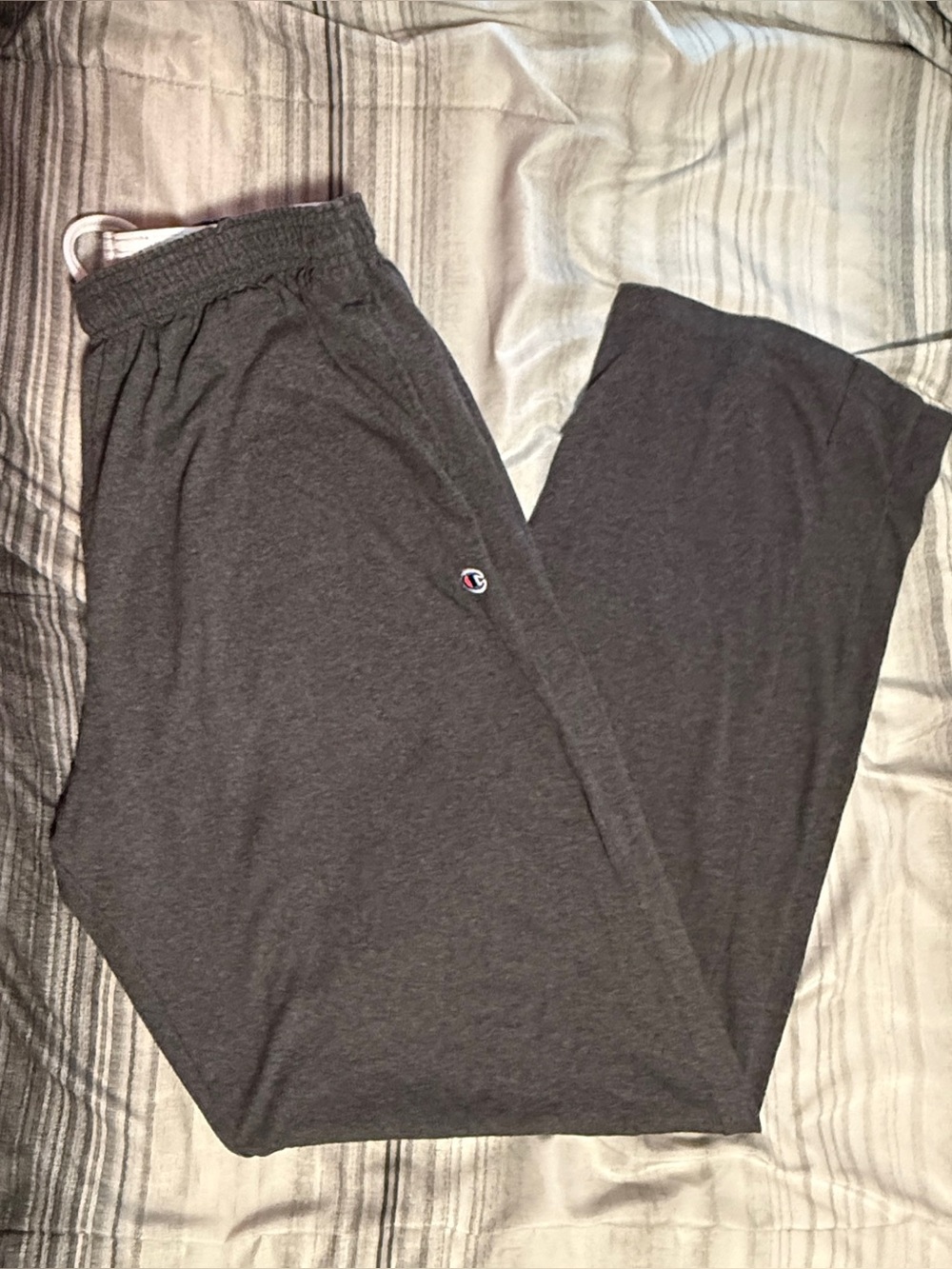 Champion Men's Charcoal Gray Sweatpants with Logo